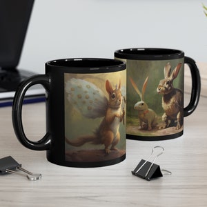 Rabbit Mug, Rabbit Coffee Mug, Rabbit Gifts For Women, Rabbit Coffee Mug, Bunny Mug, Rabbit Coffee Cup, magical animals, squirl, turtle, fun