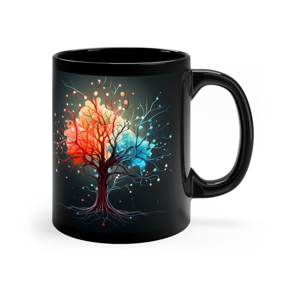 Tree Coffee Mug - Tree Lover Gifts for Friend, Tree of Life Mug, gifts for him, gifts for her, Nature lover, 11 oz, Botanical,