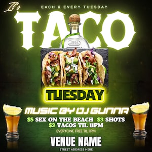 Taco Tuesday Editable Canva Motion Flyer Template