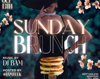 Editable Motion/Animated Brunch flyer Canva Template