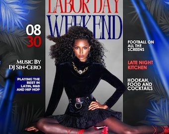 Editable Motion/Animated Labor Day 4th of July Memorial Day Club flyer Canva Template