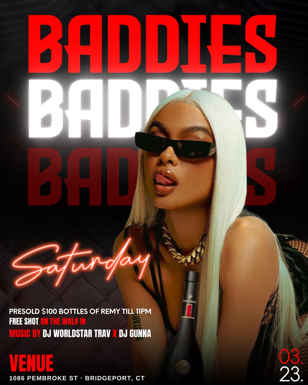 Editable Motion/animated Baddies Club Flyer Canva Template Etsy Canada
