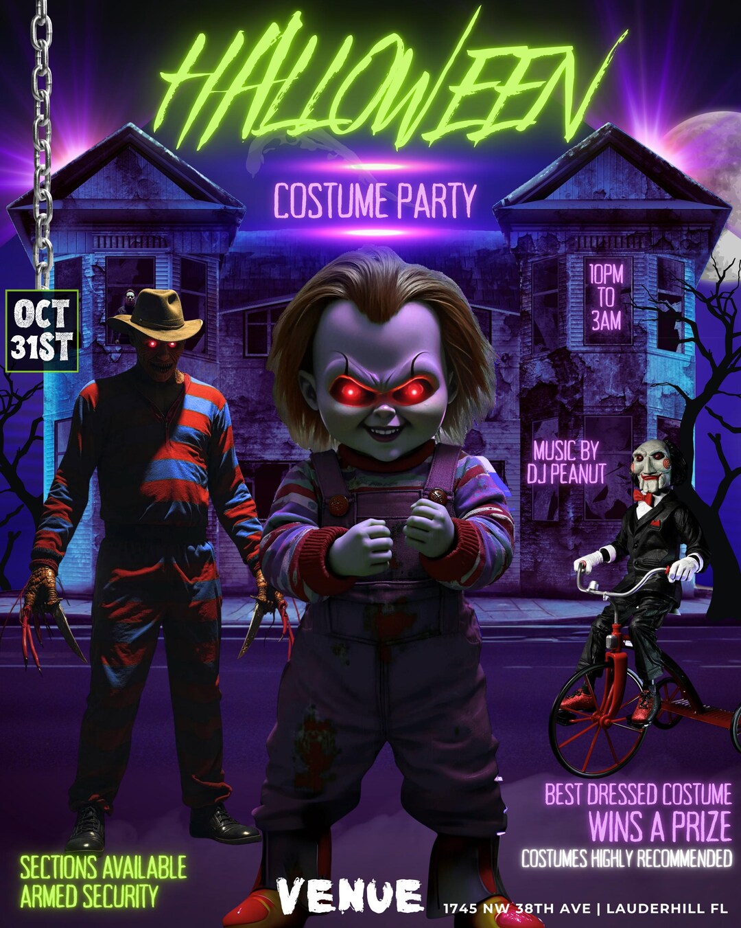 Editable Motion/animated Club Flyer Canva Template Halloween Party ...