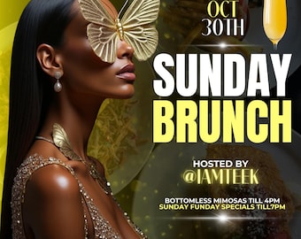 Editable Motion/Animated Brunch flyer Canva Template