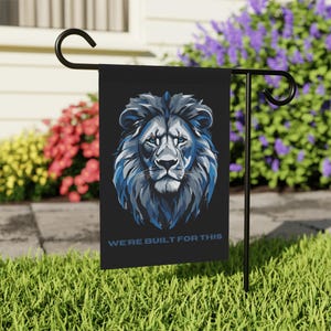 Detroit Lions Flag, Detroit Lions Banner, Detroit Lions &#39;We&#39;re Built For This&quot; Garden & House Banner