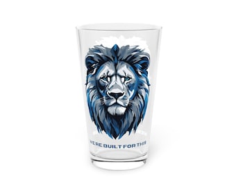 Detroit Lions Pint Glass: "We're Built For This" - Fan Gift