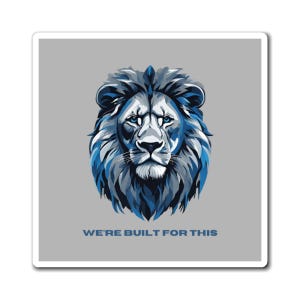 Detroit Lions Magnets, We&#39;re Built For This, Detroit Fans, Detroit Lions Fan, Gift for Detroit Lions Fan