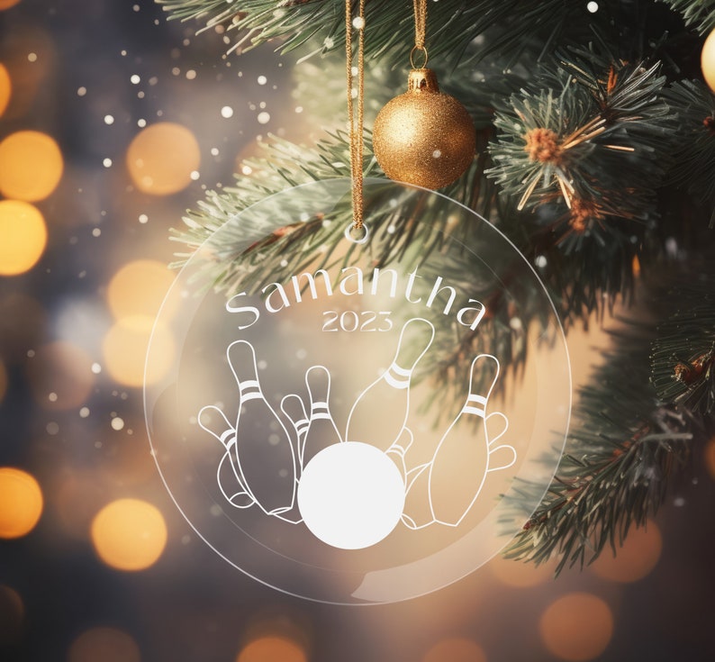 Personalized Bowling Ornament Bowling Gifts for Bowling League Christmas Ornament Personalised