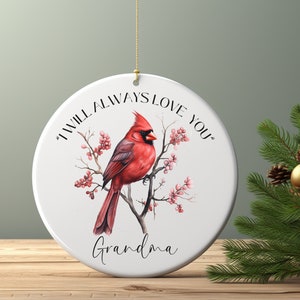 Personalized Cardinal Memorial Ornament | Custom In Loving Memory Christmas Ornament | Remembrance Ornament | Christmas Ornament