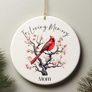 Personalized Cardinal Memorial Ornament | Custom In Loving Memory Christmas Ornament | Remembrance Ornament | Christmas Ornament
