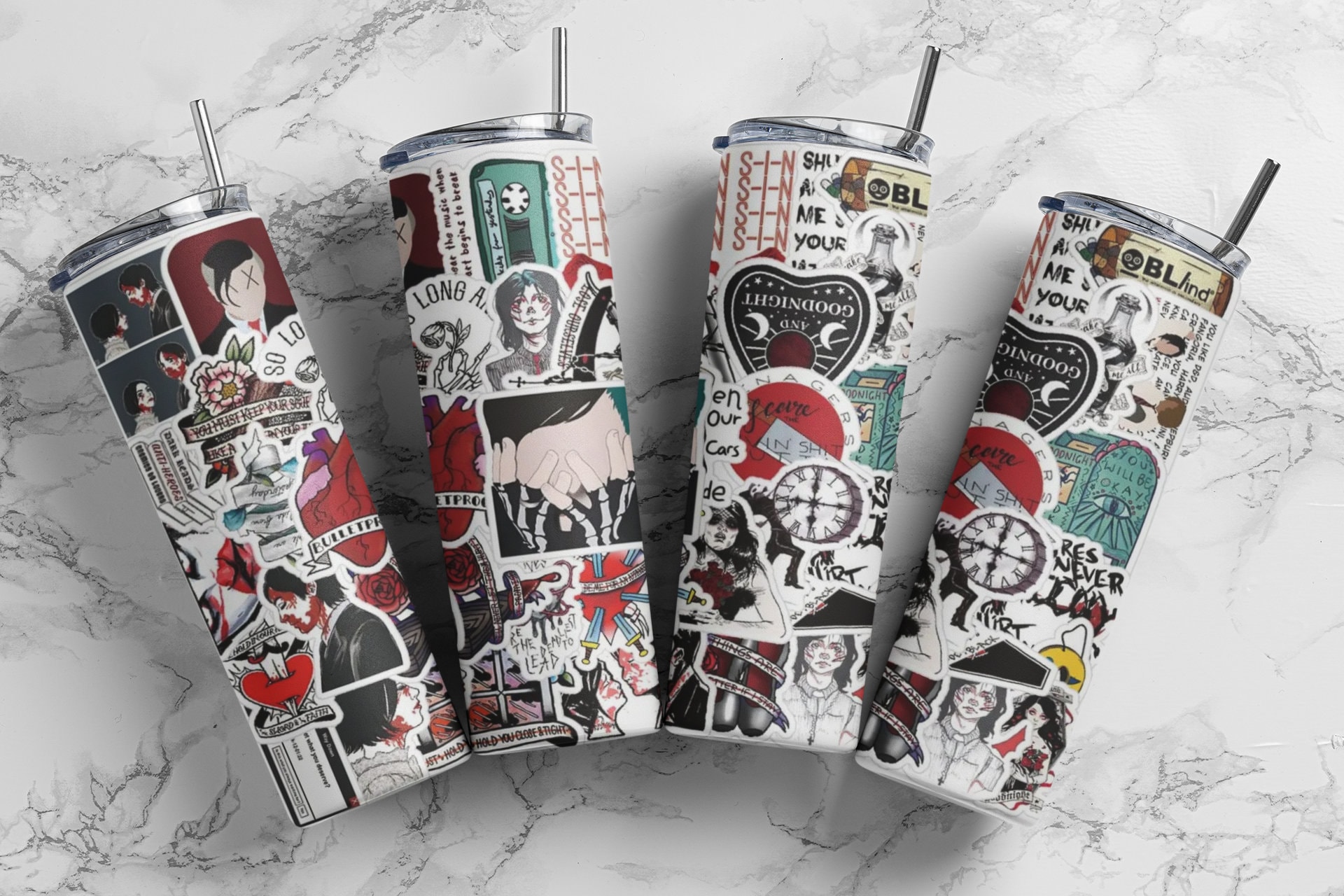 My Chemical Romance sticker PNG for 20 oz tumbler