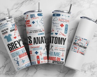 Greys Anatomy PNG for sublimation 20oz tumbler