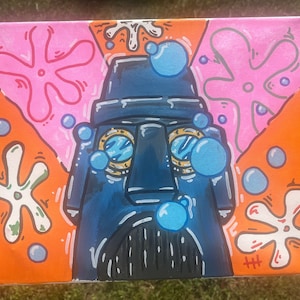 ORIGINAL Squidward Mansion, SpongeBob 14”x11”
