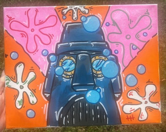 ORIGINAL Squidward Mansion, SpongeBob 14”x11”
