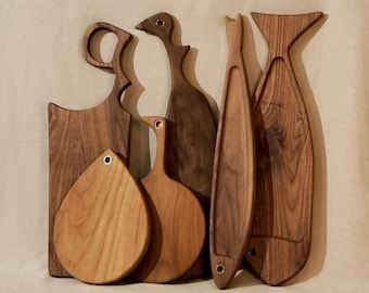 Perfect Cheese Serving Platter - Wooden Cheese Board - Fish Shaped Plate