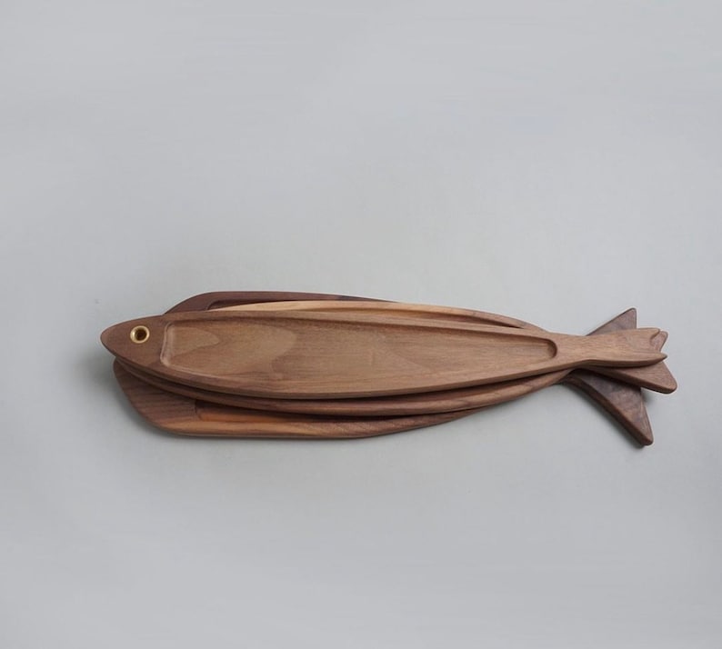 Perfect Cheese Servng Platter Wooden Cheese Board Fsh Shaped Plate - Etsy