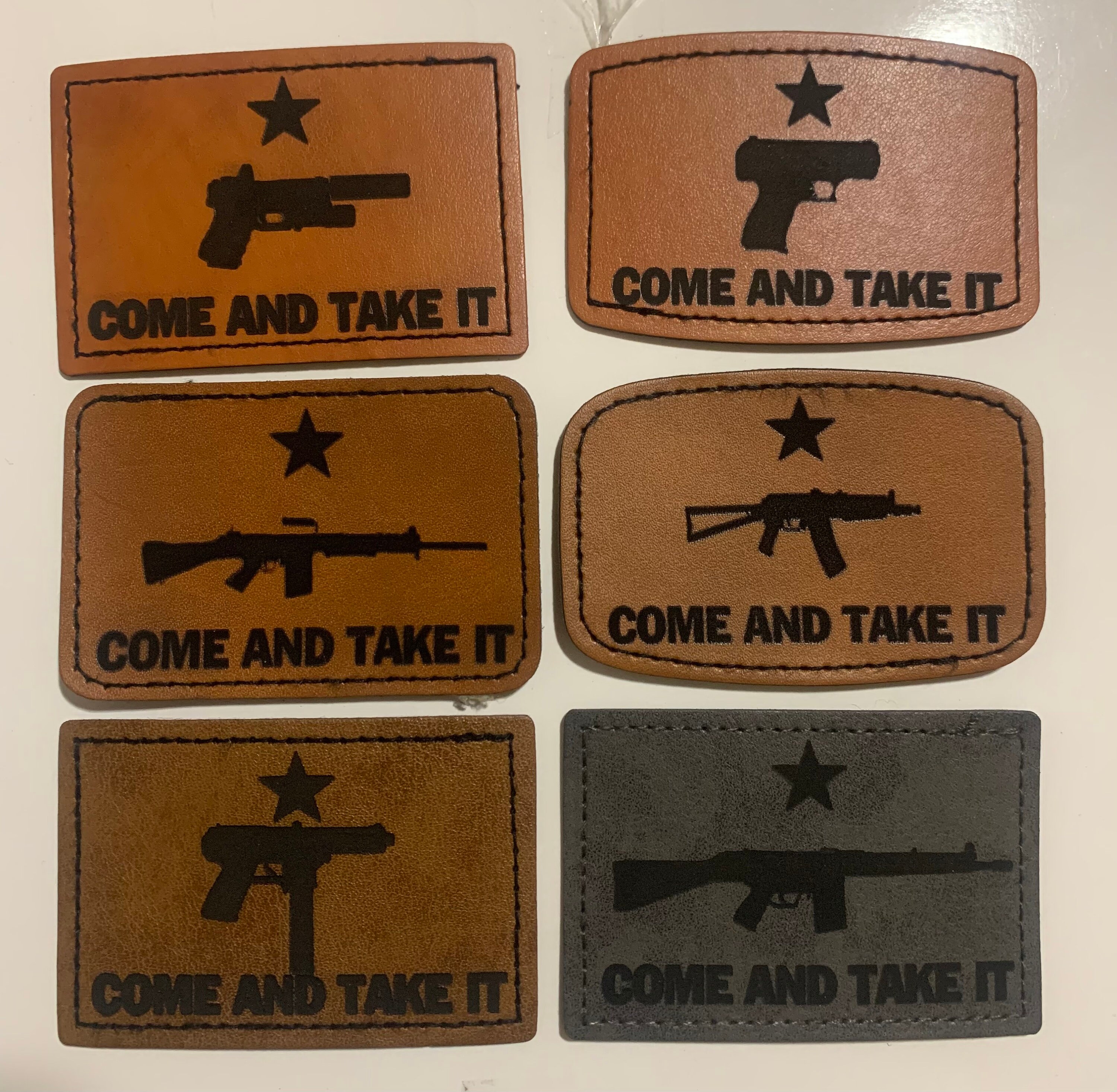 Laser Engraved Leather Morale Patches Etsy