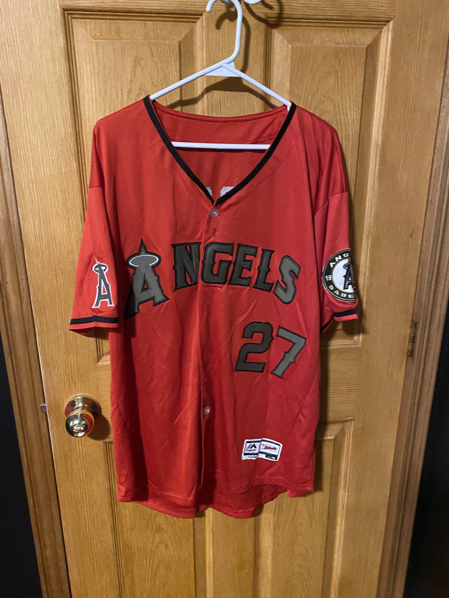 s Anaheim Angels Disney Winged A Majestic Pullover MLB Jersey Men XL
