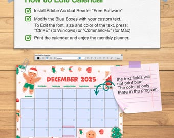 Calendrier De Bureau 2025 Debout Cactus - Janvier à Décembre, Reliure Double Fil, Format Familial