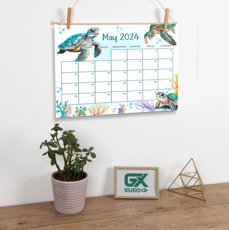 EDITABLE May 2024 Calendar, Fillable Spring Planner, Monthly Schedule