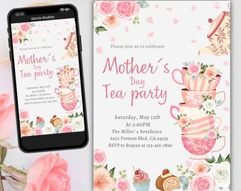 Mothers Day Tea Party Invitation Mother's Day Brunch Invite Mommy and ...