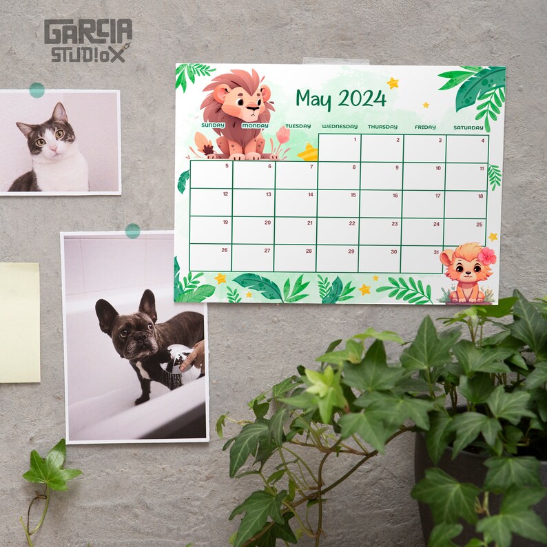 EDITABLE May 2024 Calendar, Fillable Spring Planner, Monthly Schedule