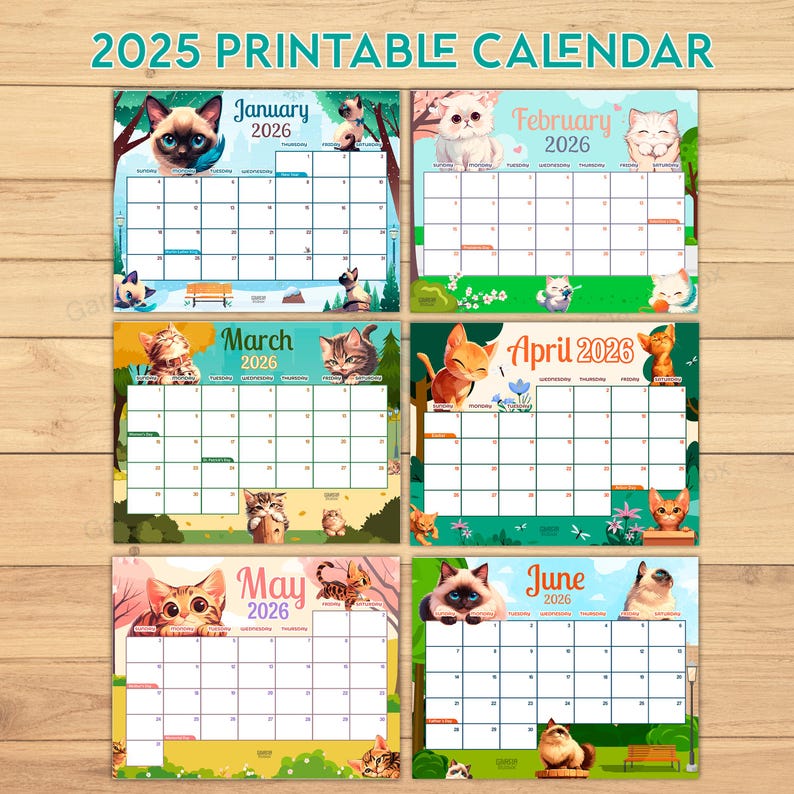 2026 Kids Calendar | Editable Monthly Calendar for Children, School and ...