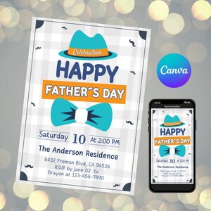 Fathers day celebration invitation, Father&#39;s Day Brunch, Celebrate Dad Invite, Father&#39;s Day Template, Dad Day Invite, fathers day party