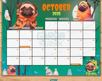 Calendrier De L'Avent Carlin Noël 2025 - 24 Décorations En Acrylique 2D - Compte à Rebours Ludique Pour Amoureux Des Chiens - 3