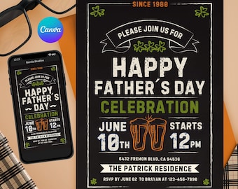 Fathers Day Celebration Invitation, Beer Father's Day Party, Happy Father's Day Invite, Fathers Day Lunch Invitation, Fathers Day Invitation