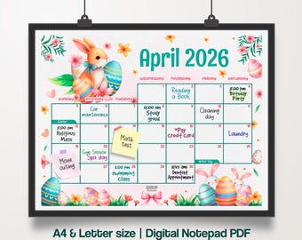 2021 Calendar Easter Day Day Easter 21 Dates Vector Illustration