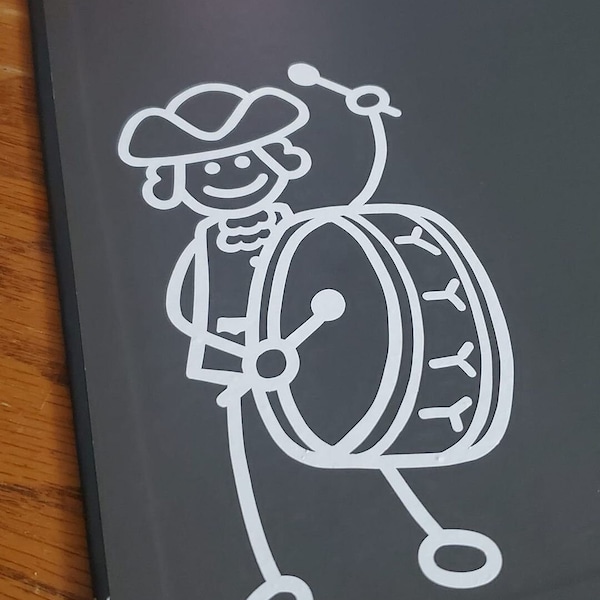 Fife and Drum Stick Figure Vinyl Decals