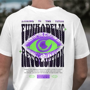 T-shirt graphique rétro Trippy Eye : streetwear skateur grunge