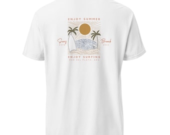 Enjoy Summer Surf T-Shirt: Vacation Beach Graphic Tee
