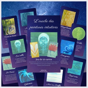 L'Oracle des peintures intuitives, jeu de cartes oracle 100%positif & bienveillant. Peintures douces et lumineuses. Créé en conscience.