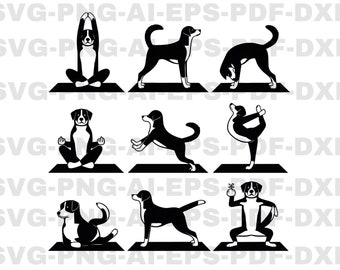 Yoga dog Svg, Dog Svg, Sport Dog Png, Animal Svg, Pet Svg, Funny Dog Svg,