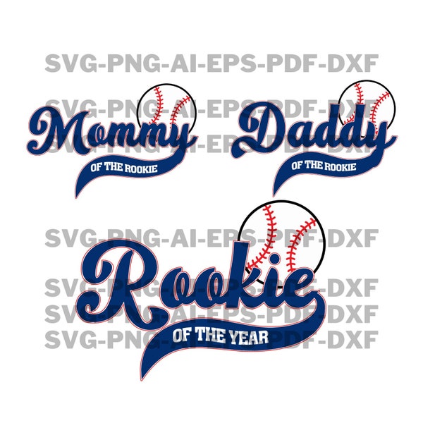 First Birthday Rookie of the Year Svg, Baseball Family SVG