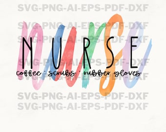 Coffee Scrubs Rubber Gloves png svg, Nurse Coffee Cups Png Sublimation Design, Nurse Life Png, Nurse Coffee Cups Png, Coffee Cups Png