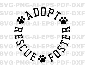 Adopt Foster Dog Rescue Svg, Dog Mom Png, Pet Foster Mom Svg