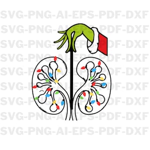 Kidney Christmas Lights Png, Christmas Nurse Svg, Christmas Dialysis Svg, Christmas Lights Nurse Squad Png, Kidney RN Svg