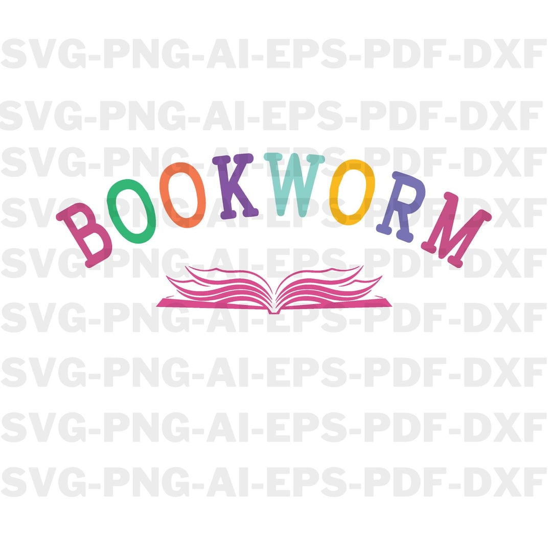 Bookworm Svg, Varsity Bookworm Svg, Bookish Svg, Book Png, Bookworm