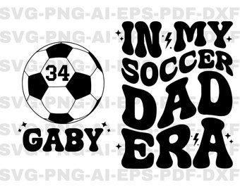 Custom In My Soccer Dad Era Svg, voetbal vader Svg, voetbal vader png, voetballiefhebber Svg