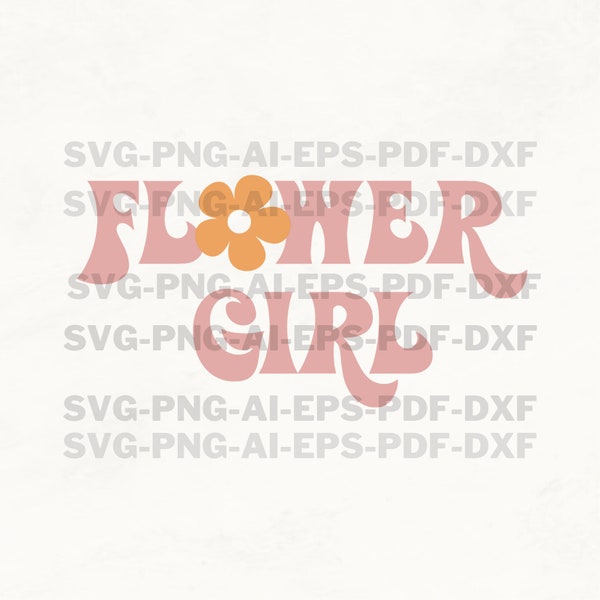 Flower Girl svg, Wedding svg, Petal Patrol svg, Wavy Letters svg, Wedding Shower svg, Bridal Party svg, Svg Dxf Eps Ai Png Silhouette Cricut