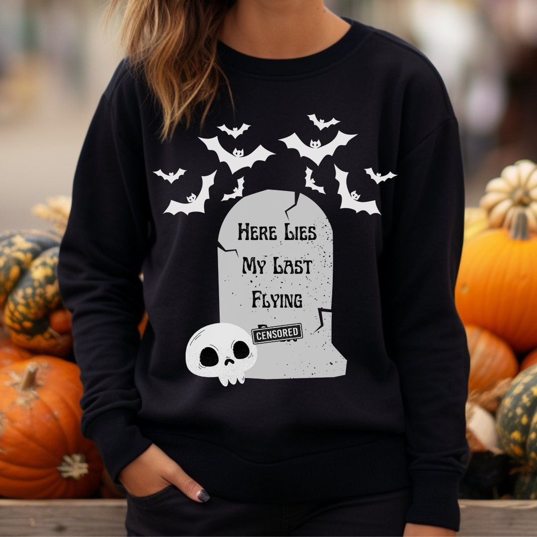 Halloween Sweater Last Flying F Halloween Humor Adult Etsy