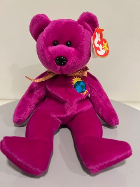 Ty beanie millennium bear on sale value