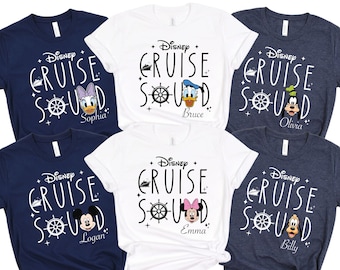 Disney Cruise-shirts met alle personages, Disney Cruise-shirts, Disney Cruise Squad-shirt, Disney Family Cruise-shirts, Disney Cruise-naamshirts