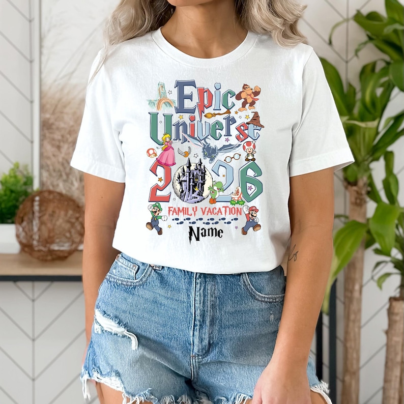 Epic Universe 2026 Shirts, Orlando Park Vacation Tee, Epic Universe 2026 Shirts, Epic Universe Family Disneyland Shirts, Epic Matching Shirt image 2