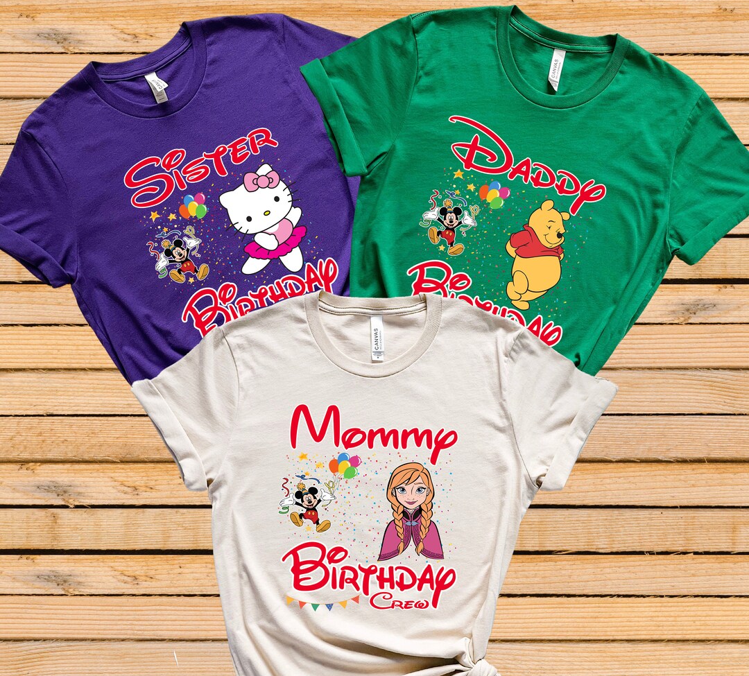 Custom Disney Family Birthday Shirts, Family Birthday Shirts, Disney