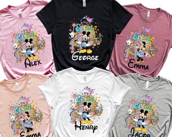 Maglietta Disney Epcot con nome personalizzato, maglietta Disney Epcot 2026, maglietta per famiglie Disney Trip, magliette abbinate Disney Epcot 2026, maglietta Epcot Disneyworld
