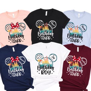 Custom  Birthday girl Shirt, Disney, famil name shirt, Birthday Boy Shirt, Miceky Minnie Shirt,  Disey Family Matching shirt, Birthday shirs